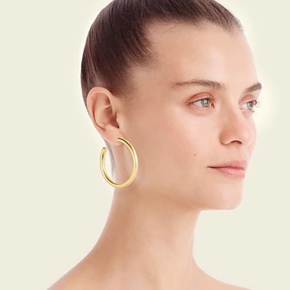 J. Crew 2” Gold hoop earrings Item AL791 - Picture 2 of 7